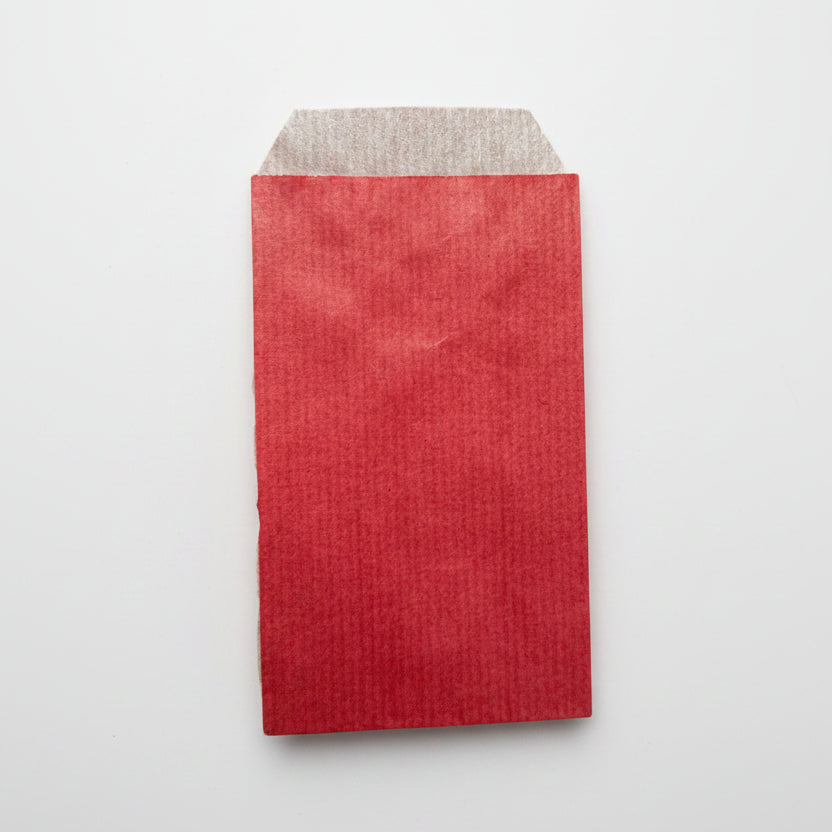 Rød kraftpapir gavepose 7 x H12 cm