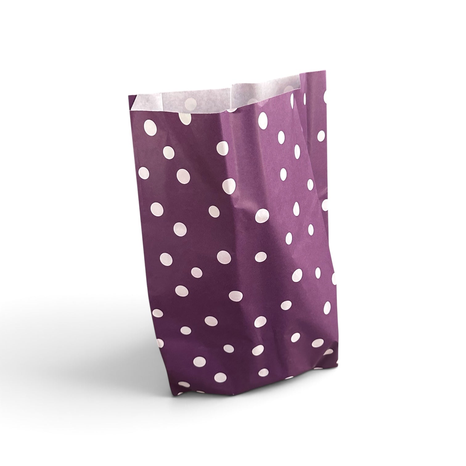 Gjafapoki. Fjólublár með doppum. H49 cm. 250 stk.