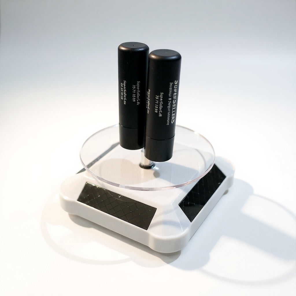 Snurrepodsokkel, roterande display med solcell