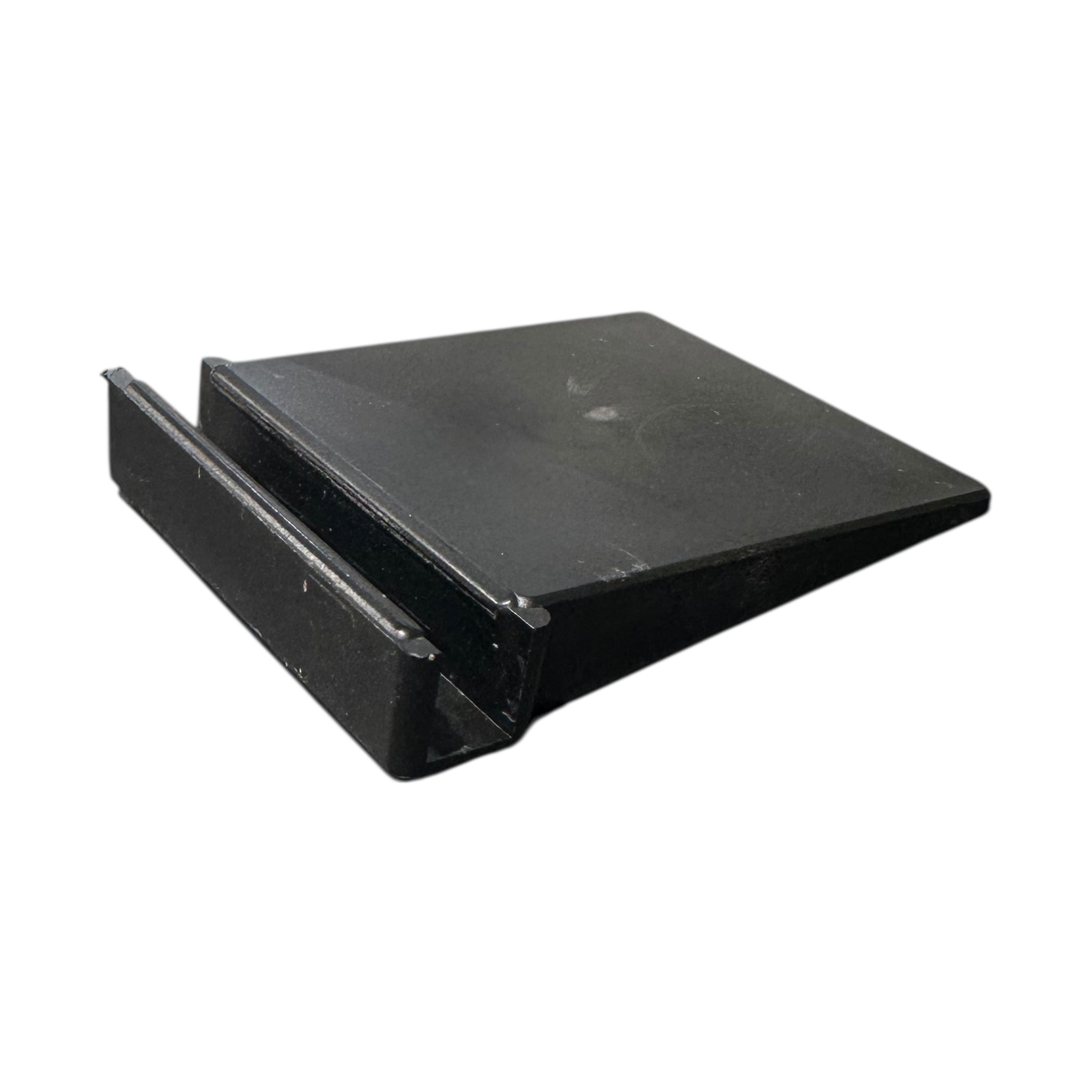 Borshólfur úr plasti. B 6 x D 7,5 cm, skiltahaldari, fyrir plastramma, svartur