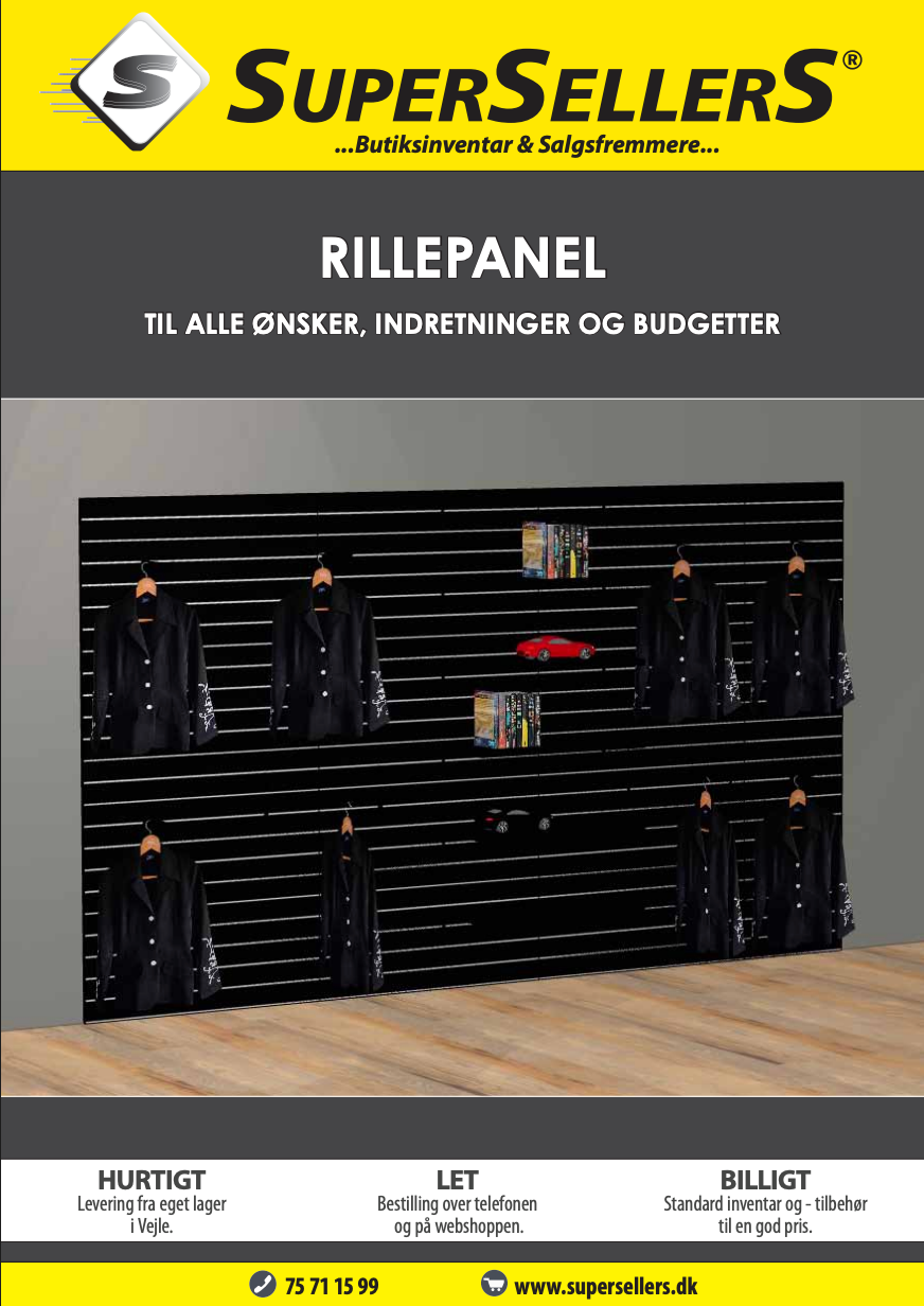 <strong>Rifflað p panel og fylgihlutir</strong>
