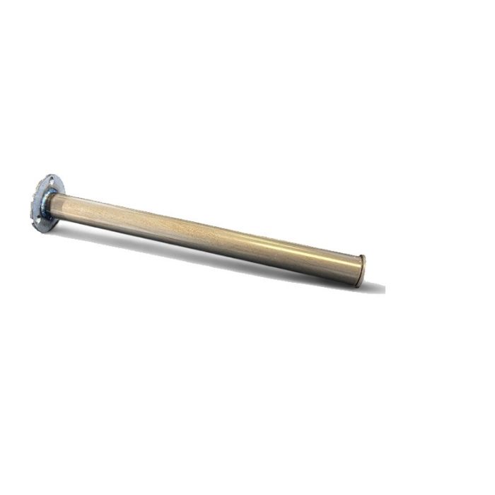 Framhengi fyrir vegg, beint. Málmur, tær lak. 35 cm. Ø30 mm.