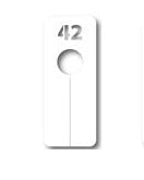 Aflangt hvítt størrelseinddeler, str. 42