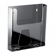 Bæklingahaldari fyrir vegg. A4 lóðrétt. 4 cm. Dýpt