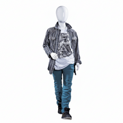 Hvid high gloss børnemannequin 6 år med hoved