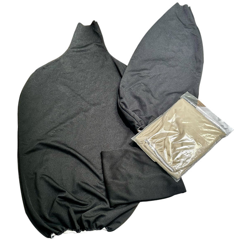 Slid, fyrir franska kvennagini, passar fyrir stærðir M, L og XL, stutt líkami, svartur