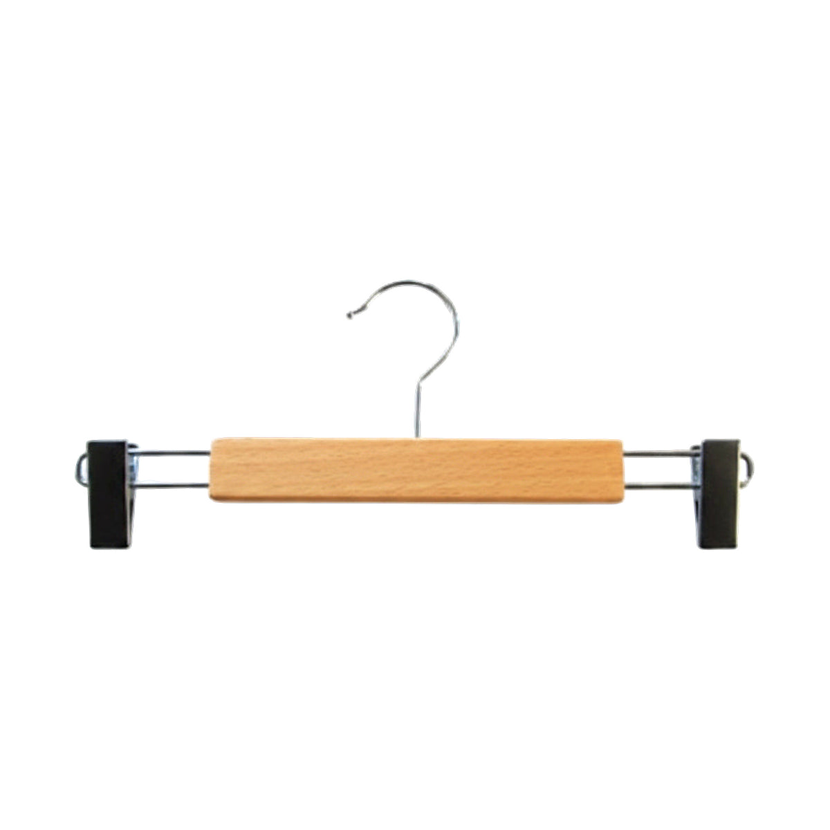 Buksebøjle m/ klemmer, natur med krom krog, 30 cm