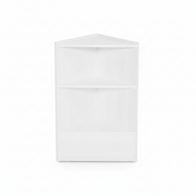 Slimline afgreiðsluborð, horneining með 1 hillu, hvítt, D46 x B46 x H96 cm.