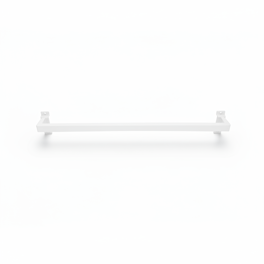 Hvid dekostang til rillepanel, 60 cm