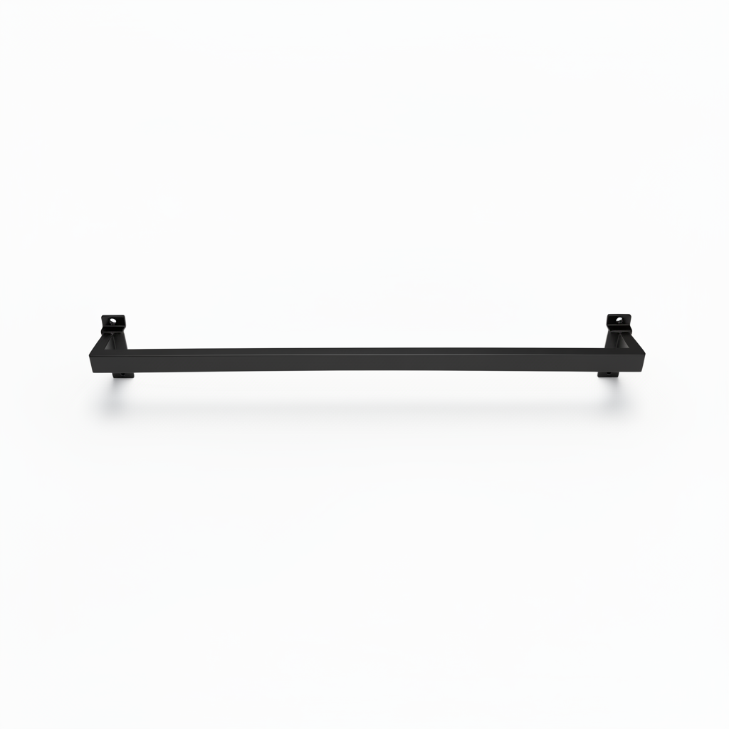 Sort dekostang til rillepanel, 60 cm