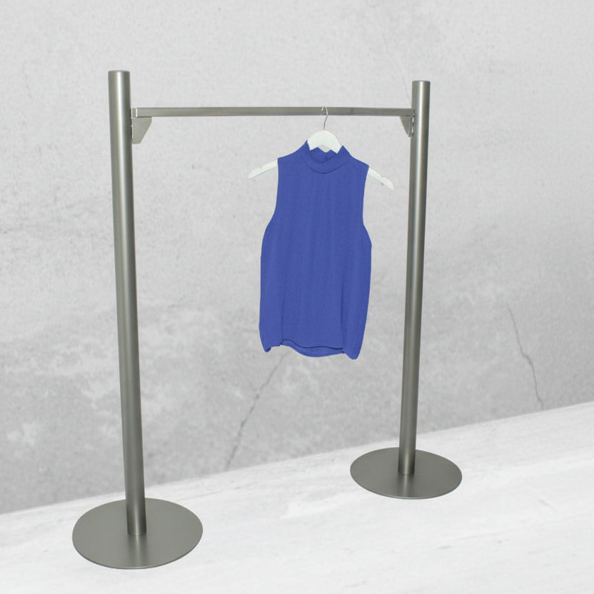 Pipe-line klædestativ H138cm B130cm titan. Vælg model Ø 40 eller Ø 60