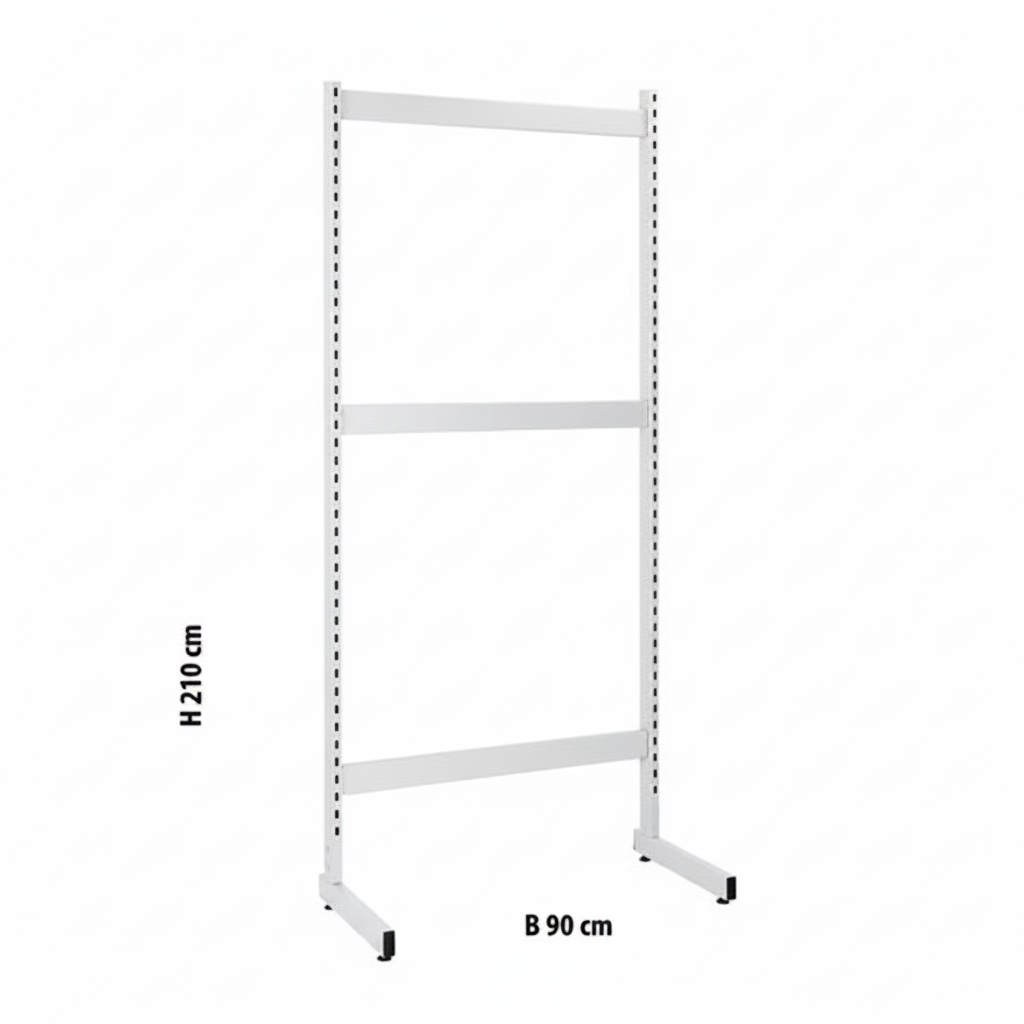 Framework, L-gondol, hvít, B97 x H217,50 cm. Sjá fleiri liti