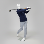 Herraíþróttagína fyrir golf, hvít.