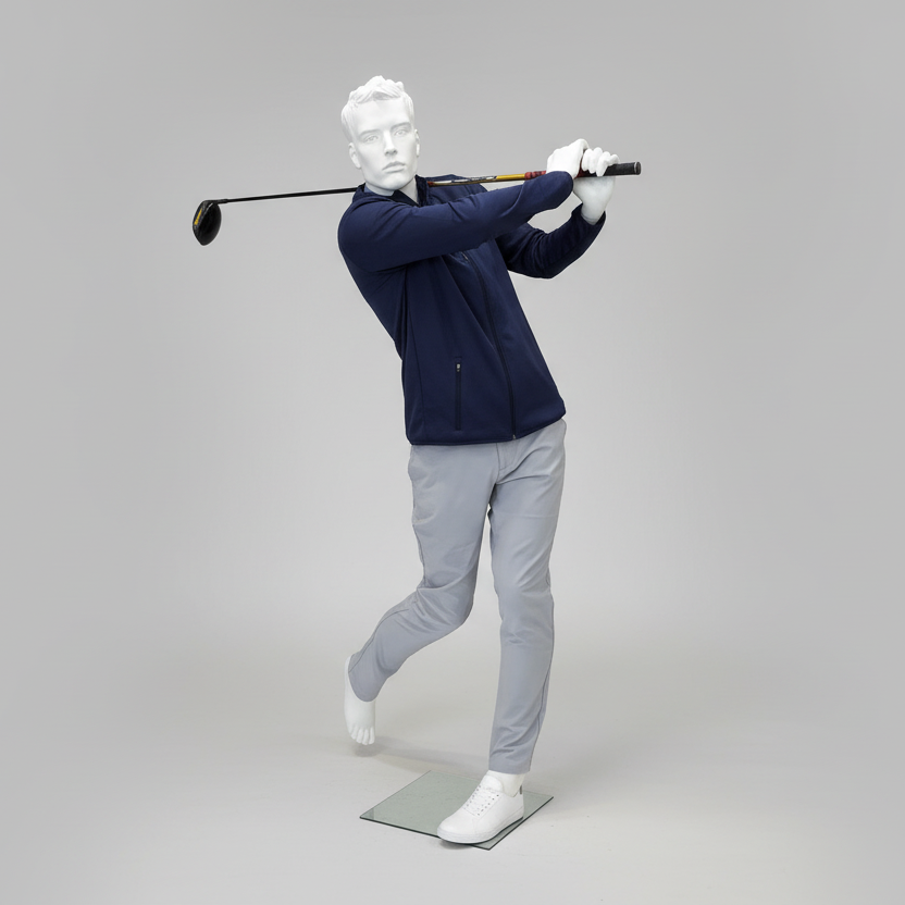 Herraíþróttagína fyrir golf, hvít.