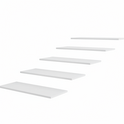 Melamínhilla (létt áferð), bein, hvít, 18 mm, 91 x 37 cm. (aðeins í pökkum af 5 stk.)