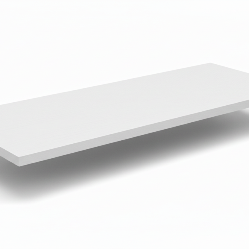 Melamín hillur, beinn, hvítur, 38 mm, 59,5 x 40 cm