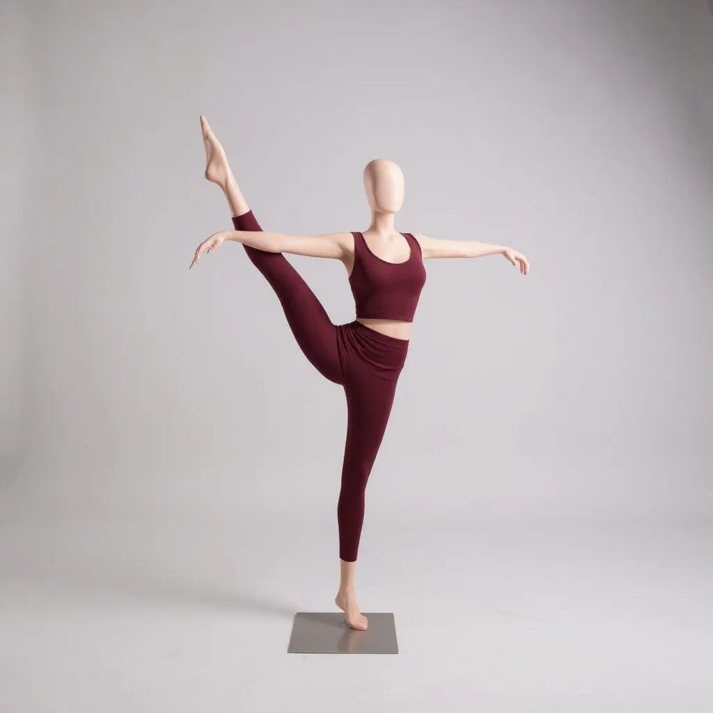 Yoga kvennakjóll, fitness/yoga - hvítur. Eitt fót