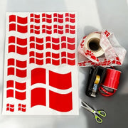 Plakat. Dannebrog fáninn, 50 x 70 cm - til klipningar