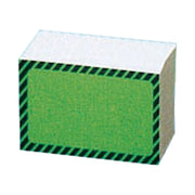 Papskilt, 4x6 cm - Grøn/sort. 100 stk.