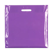 Plastpose, stor, lilla, pk. med 100 stk., 50 micron, B 56 X D/BF 10 X H 45 cm., forstærkede håndtag