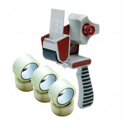 1 stk. pökkunarlímbandstökuleikari og 6 rúllur af límbandi