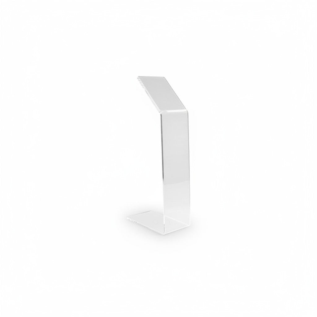 SuperSellerS A6 floor standing sign holder made of clear acrylic, 49 cm tall, ideal for retail displays.
