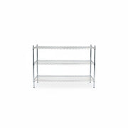 SuperSellerS TUBO three-tier chrome wire shelving unit with adjustable shelves for retail display and storage