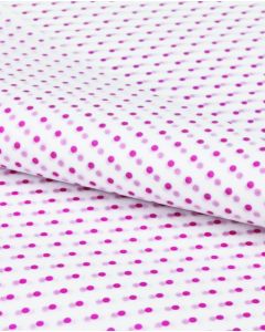 Silkepapir - 100 ark - m/prikker i Pink