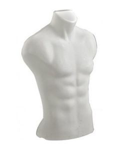 Basic, torsooverdel, herre, hvid, bryst 85, talje 82, højde 67 cm (Serie 5000)