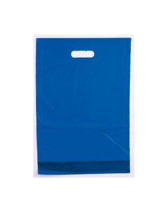 Asurblå plastikpose 35x4x45 cm