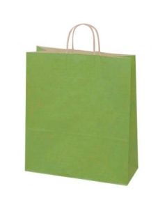 Olivengrøn papirspose 35x14x44 cm