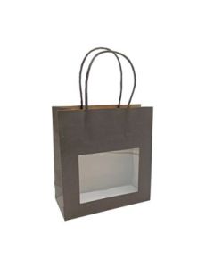 Gavepose med vindue 17,5x7,5x18,5 cm. SORT