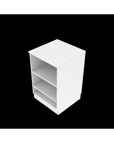 Basis afgreiðsluborð (B 60 sm.) - Hvítt með 2 hillur