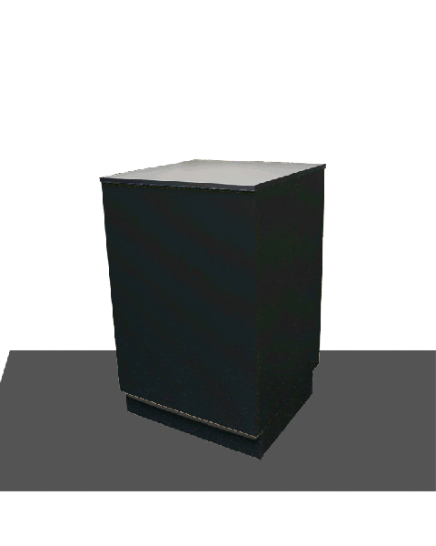 Basis afgreiðsluborð (B 60 cm.) - Svart með 2 hillur