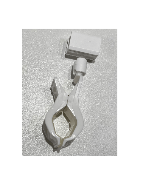 Clear Grip, skiltahaldari, m/klemmu fyrir plastramma - Hvítur