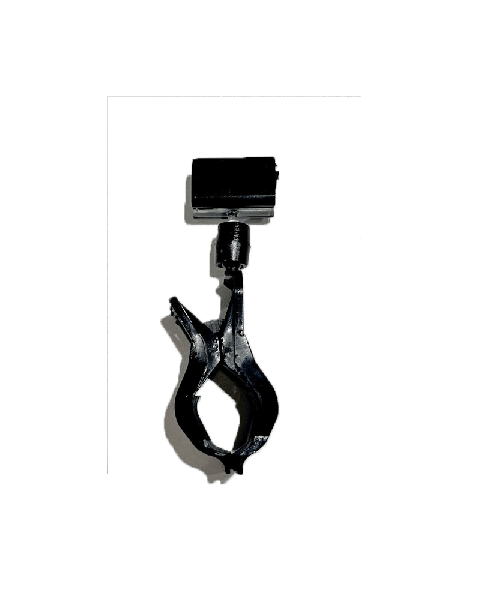 Clear Grip, skiltahaldari, m/klemmu fyrir plastramma - Svartur