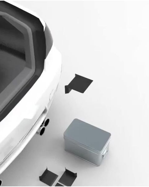 Farangursfesting f/ bíl, svört, 4 stykki