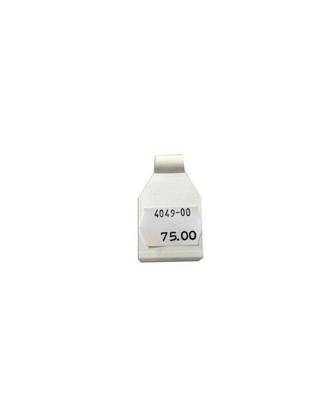 Hvítt, 5 mm, upplýsingaskilti fyrir Euro-krók/ tvöfaldan krók, pk. m/100 stk. UNI-POS