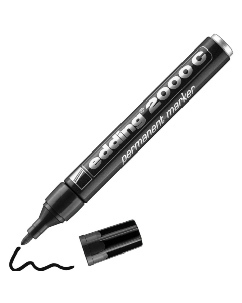 Tússpennar, svartir - Með kringlóttum oddi, 1,5 - 3 mm, 3 stk.