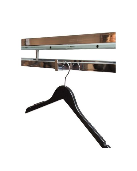 HAPPY! Hillusett með fataslá, mattri glerhillu og 2 örmum