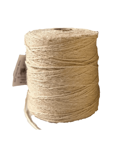 Pökkunarband - Júta - 600 mtr. Beinhvítt, svart eða ljósbrúnt (natur)