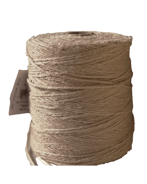 Pökkunarband - Júta - 600 mtr. Beinhvítt, svart eða ljósbrúnt (natur)