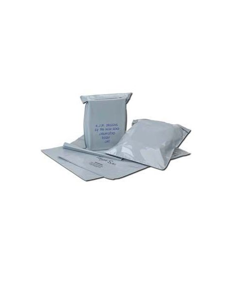 Umslög fyrir póstsendingar með límbandi, grátt plast - póstpöntunarpokar