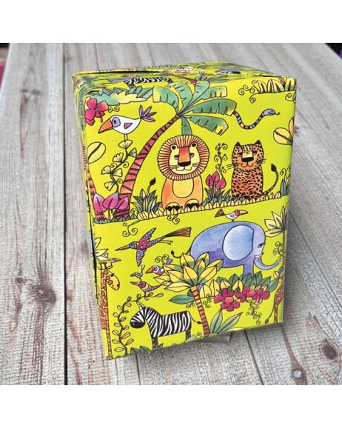 Gjafapappír B 57, dýrin í Afríku. B 57 sm x 150 mtr.