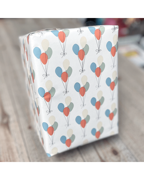 Gjafapappír B 57, veisla og blöðrur. B 57 sm x 150 mtr.