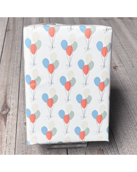 Gjafapappír B 57, veisla og blöðrur. B 57 sm x 150 mtr.