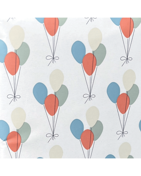 Gjafapappír B 57, veisla og blöðrur. B 57 sm x 150 mtr.