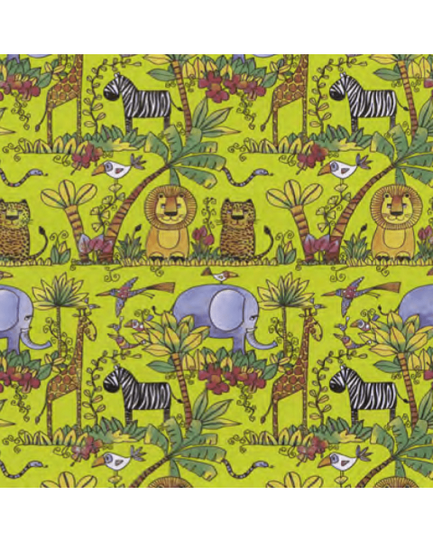 Gjafapappír B 57, dýrin í Afríku. B 57 sm x 150 mtr.