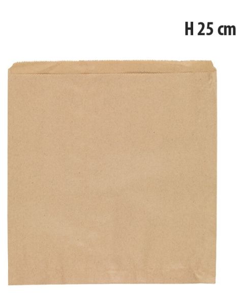 Brúnn bréfpoki - H 25 cm. / 37 gramma. - 1.000 stk.