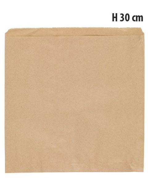 Brúnn bréfpoki - H 30 cm. / 37 gramma - 500 stk.